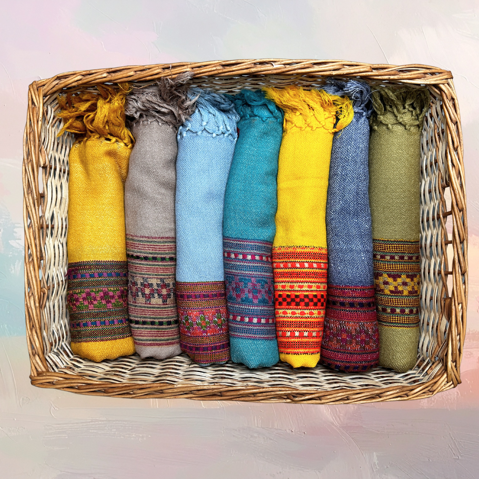 Chasham Design Handloom Wool Shawl/Stole