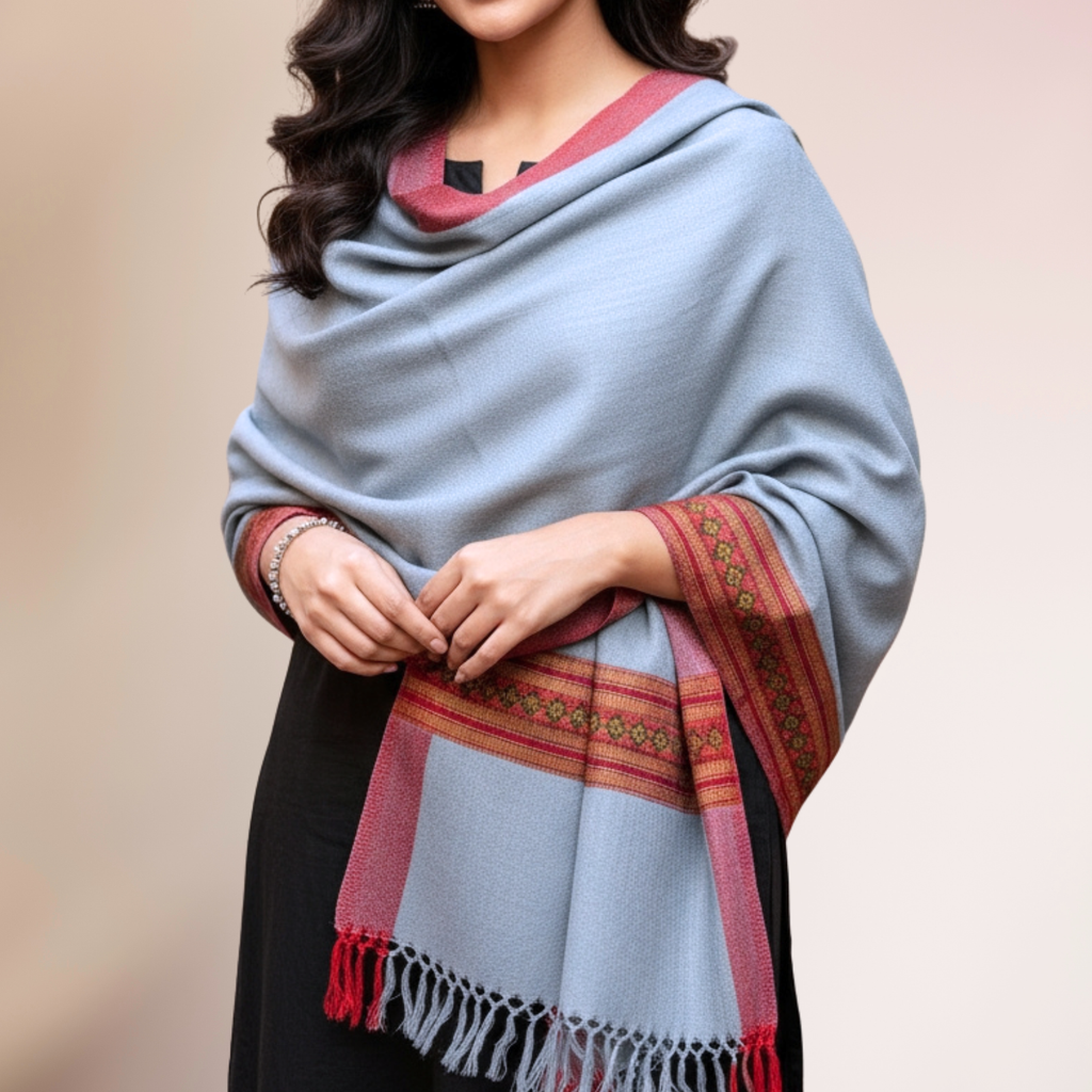 Chasham Design Handloom Wool Shawl/Stole